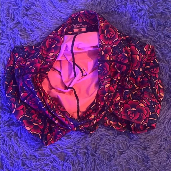 Constantly Varied Gear Red and Blue Floral Leggings - Picture 3 of 3